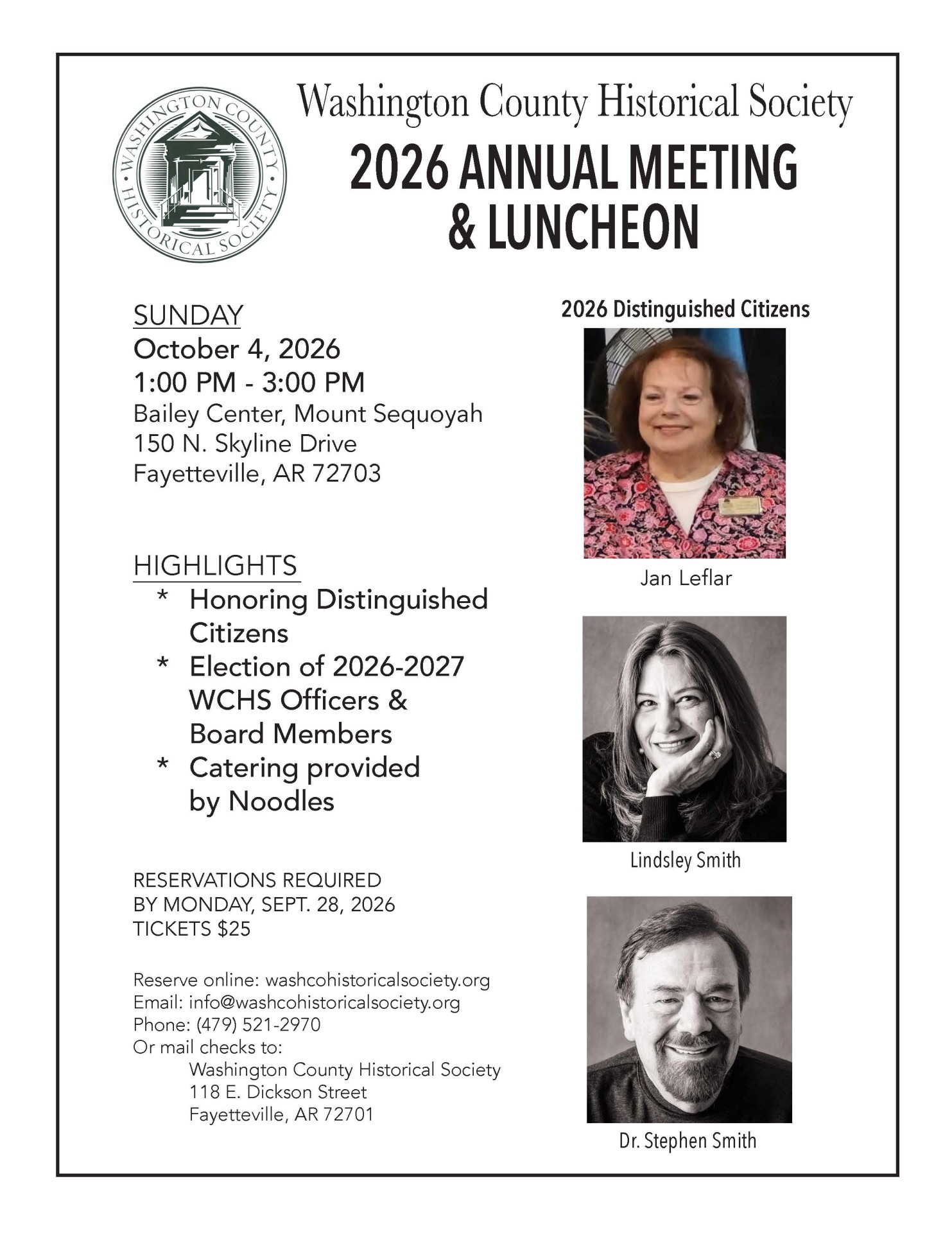 2026 Annual Meeting flyer